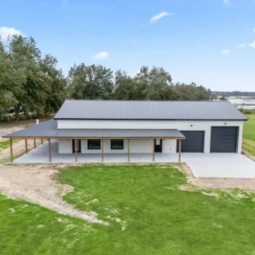 barndominium areal view