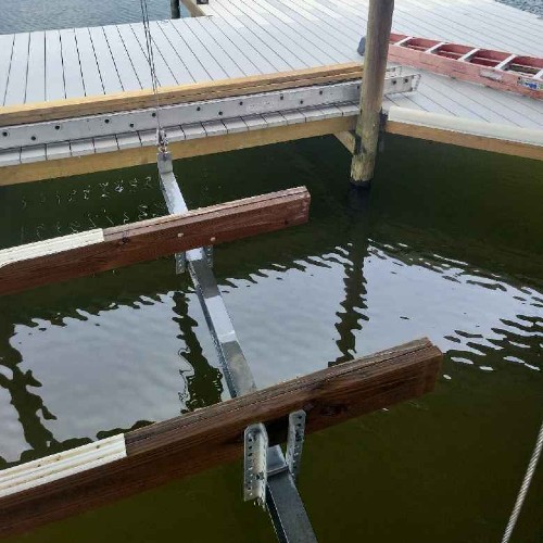 Boat Lift Installation in Central Florida on Lake Weir